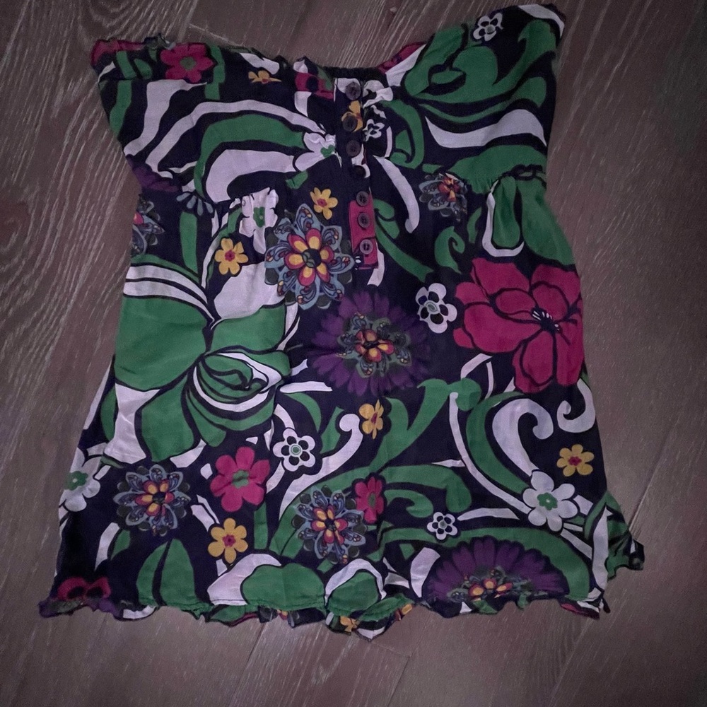 Buffalo - Strapless Colorful Floral Top
